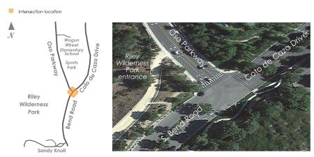 map combo.regional and aerial map.Oso-Coto-Bend intersection