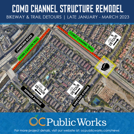 Como Channel Bikeway Detours